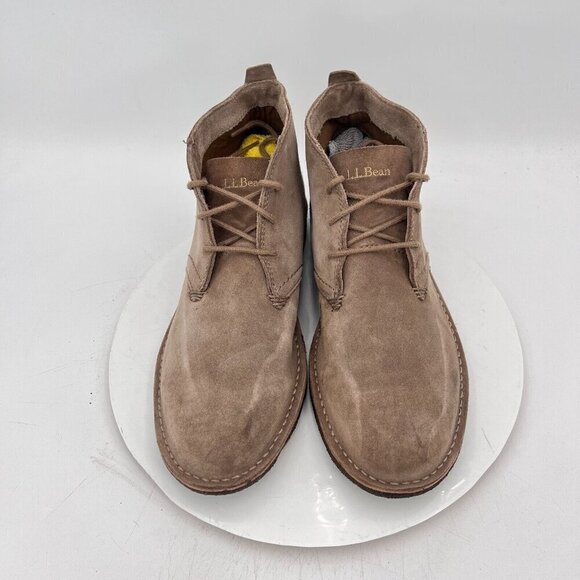 LL Bean Men Size 11 Medium Brown Tan Suede Lace Up Ankle Chukka Boot - Picture 4 of 14